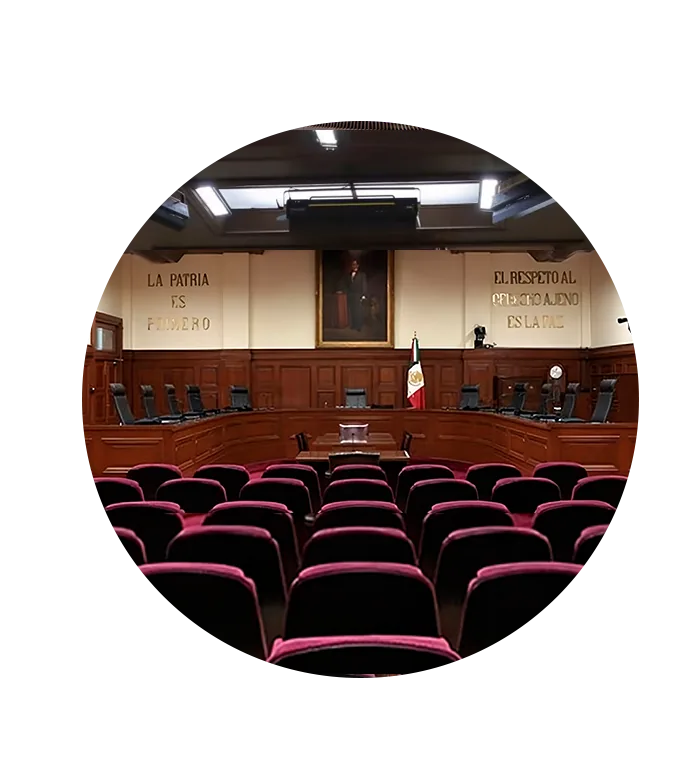 Sala de sesiones de la Suprema Corte de Justicia de la Nación
